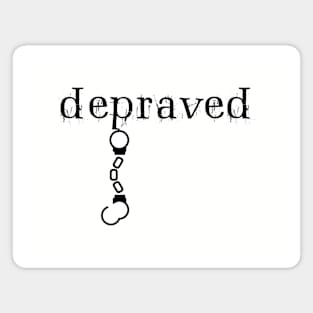 Depraved Handcuffs Hanging Light-Monotone Magnet